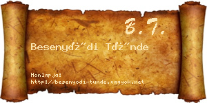 Besenyődi Tünde névjegykártya